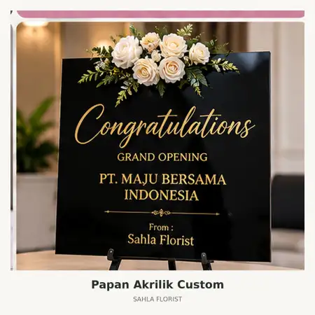 Papan Bunga Akrilik Cicendo